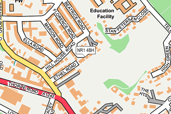 NR1 4BH map - OS OpenMap – Local (Ordnance Survey)