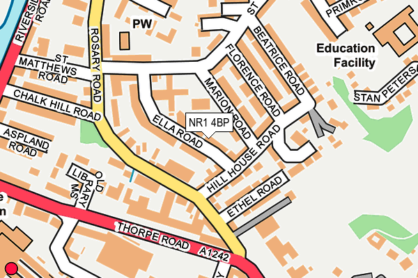 NR1 4BP map - OS OpenMap – Local (Ordnance Survey)