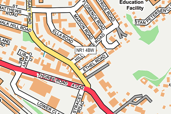 NR1 4BW map - OS OpenMap – Local (Ordnance Survey)