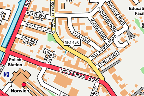 NR1 4BX map - OS OpenMap – Local (Ordnance Survey)