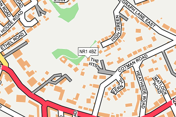NR1 4BZ map - OS OpenMap – Local (Ordnance Survey)