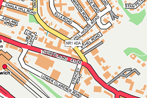 NR1 4DA map - OS OpenMap – Local (Ordnance Survey)