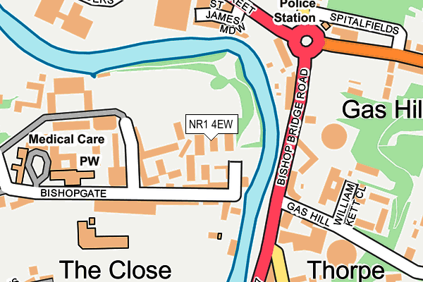 NR1 4EW map - OS OpenMap – Local (Ordnance Survey)