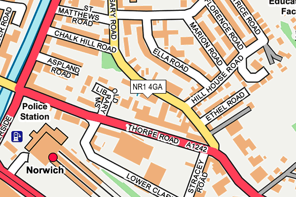NR1 4GA map - OS OpenMap – Local (Ordnance Survey)