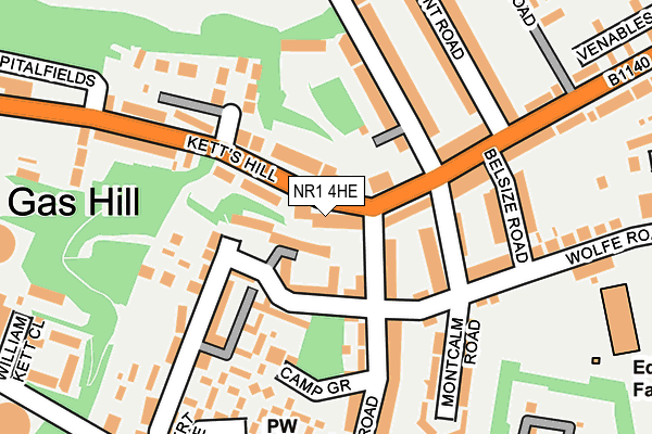 NR1 4HE map - OS OpenMap – Local (Ordnance Survey)