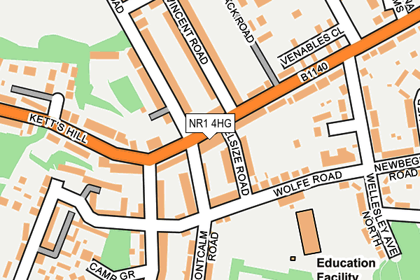 NR1 4HG map - OS OpenMap – Local (Ordnance Survey)