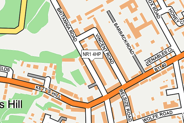 NR1 4HP map - OS OpenMap – Local (Ordnance Survey)