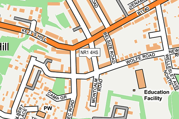NR1 4HS map - OS OpenMap – Local (Ordnance Survey)