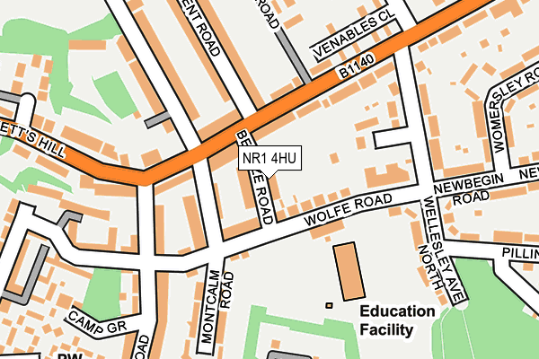 NR1 4HU map - OS OpenMap – Local (Ordnance Survey)