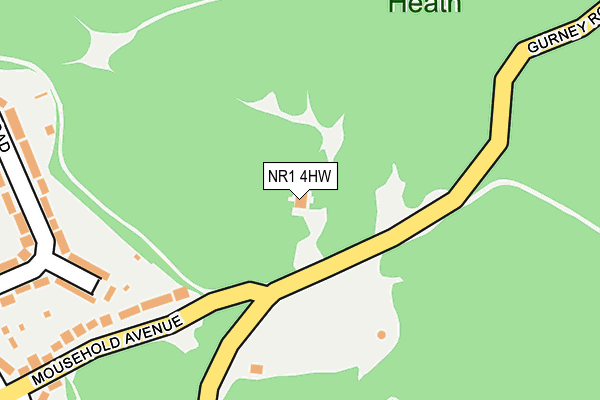NR1 4HW map - OS OpenMap – Local (Ordnance Survey)