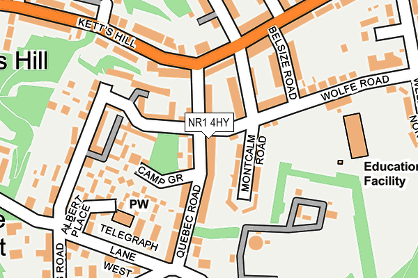 NR1 4HY map - OS OpenMap – Local (Ordnance Survey)