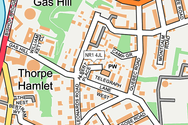 NR1 4JL map - OS OpenMap – Local (Ordnance Survey)