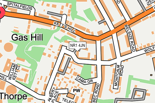 NR1 4JN map - OS OpenMap – Local (Ordnance Survey)