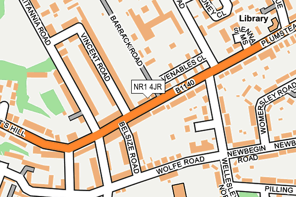 NR1 4JR map - OS OpenMap – Local (Ordnance Survey)