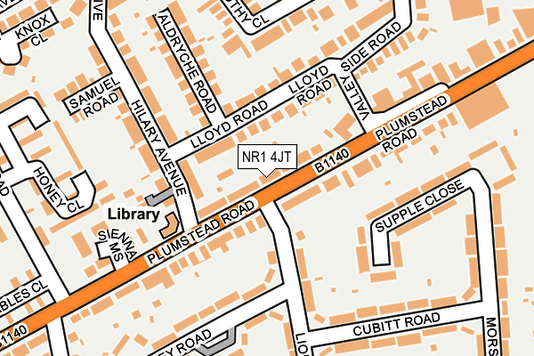 NR1 4JT map - OS OpenMap – Local (Ordnance Survey)