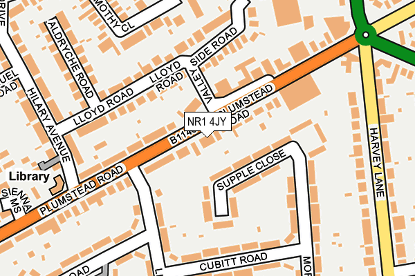 NR1 4JY map - OS OpenMap – Local (Ordnance Survey)