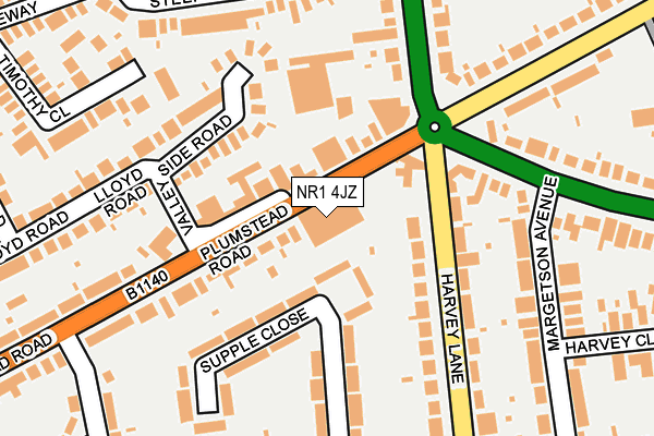 NR1 4JZ map - OS OpenMap – Local (Ordnance Survey)