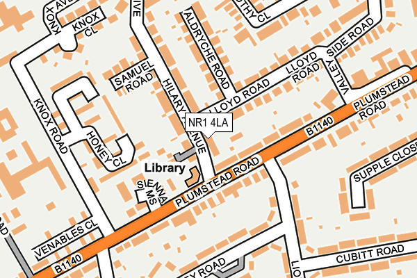 NR1 4LA map - OS OpenMap – Local (Ordnance Survey)
