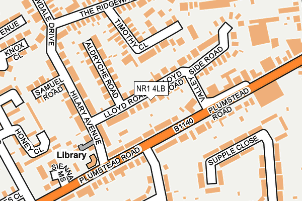 NR1 4LB map - OS OpenMap – Local (Ordnance Survey)