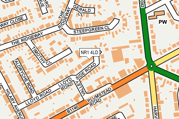 NR1 4LD map - OS OpenMap – Local (Ordnance Survey)