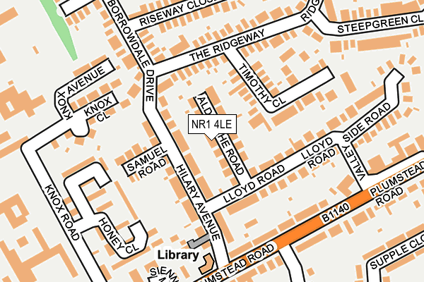 NR1 4LE map - OS OpenMap – Local (Ordnance Survey)