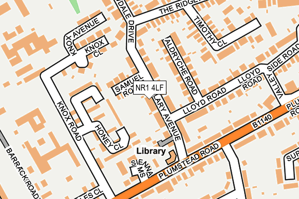 NR1 4LF map - OS OpenMap – Local (Ordnance Survey)