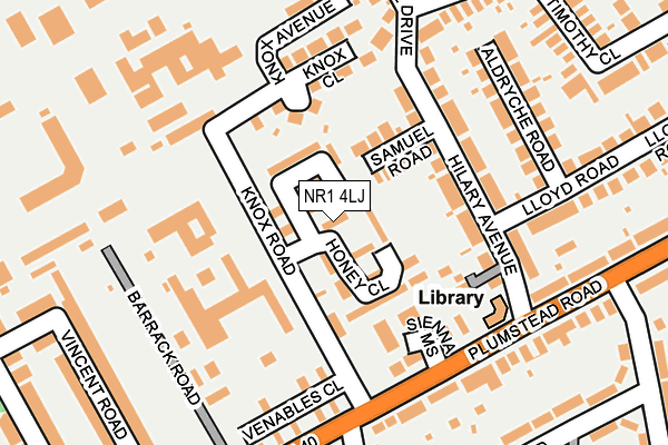 NR1 4LJ map - OS OpenMap – Local (Ordnance Survey)