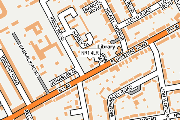 NR1 4LR map - OS OpenMap – Local (Ordnance Survey)