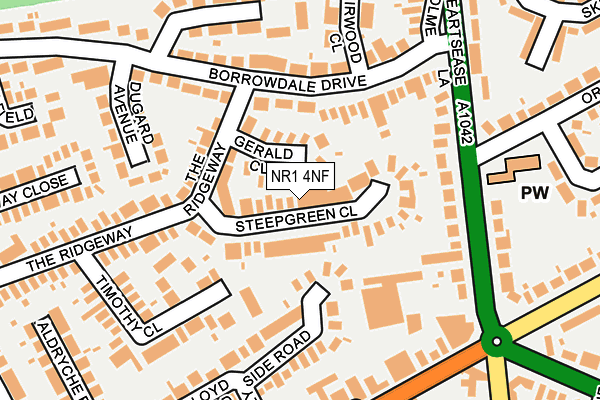 NR1 4NF map - OS OpenMap – Local (Ordnance Survey)