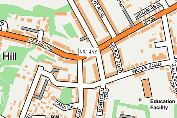 NR1 4NY map - OS OpenMap – Local (Ordnance Survey)
