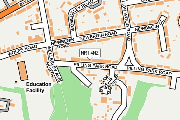 NR1 4NZ map - OS OpenMap – Local (Ordnance Survey)