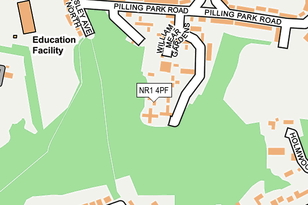NR1 4PF map - OS OpenMap – Local (Ordnance Survey)