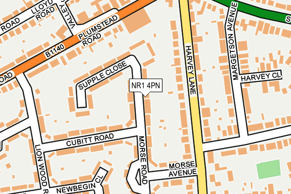 NR1 4PN map - OS OpenMap – Local (Ordnance Survey)