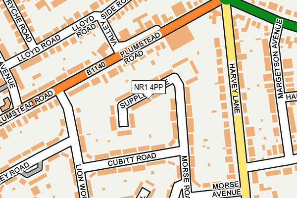NR1 4PP map - OS OpenMap – Local (Ordnance Survey)