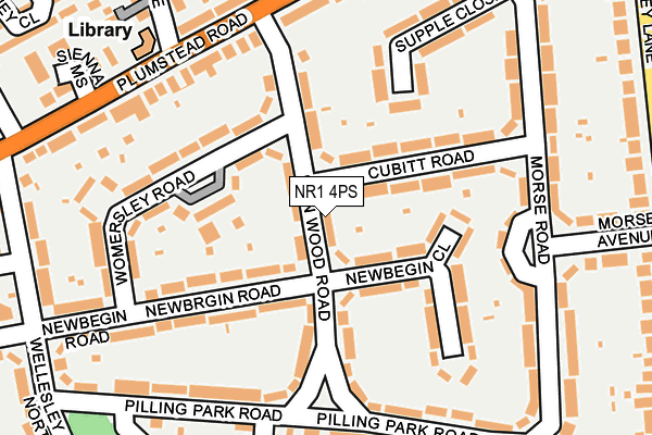 NR1 4PS map - OS OpenMap – Local (Ordnance Survey)