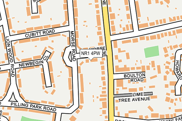 NR1 4PW map - OS OpenMap – Local (Ordnance Survey)