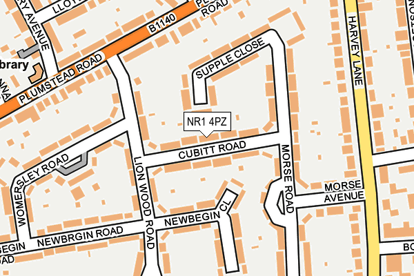 NR1 4PZ map - OS OpenMap – Local (Ordnance Survey)