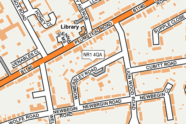 NR1 4QA map - OS OpenMap – Local (Ordnance Survey)