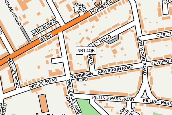 NR1 4QB map - OS OpenMap – Local (Ordnance Survey)