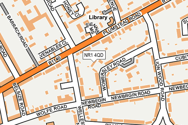 NR1 4QD map - OS OpenMap – Local (Ordnance Survey)
