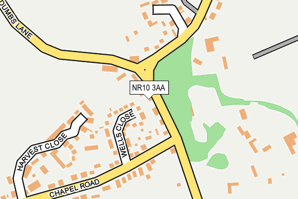 NR10 3AA map - OS OpenMap – Local (Ordnance Survey)