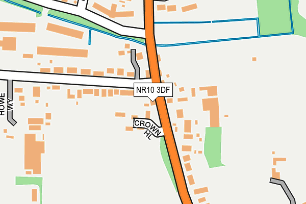 NR10 3DF map - OS OpenMap – Local (Ordnance Survey)