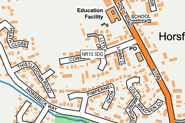 NR10 3DG map - OS OpenMap – Local (Ordnance Survey)