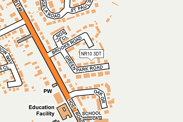NR10 3DT map - OS OpenMap – Local (Ordnance Survey)