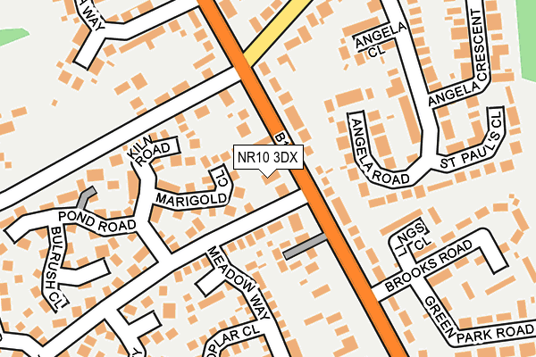 NR10 3DX map - OS OpenMap – Local (Ordnance Survey)