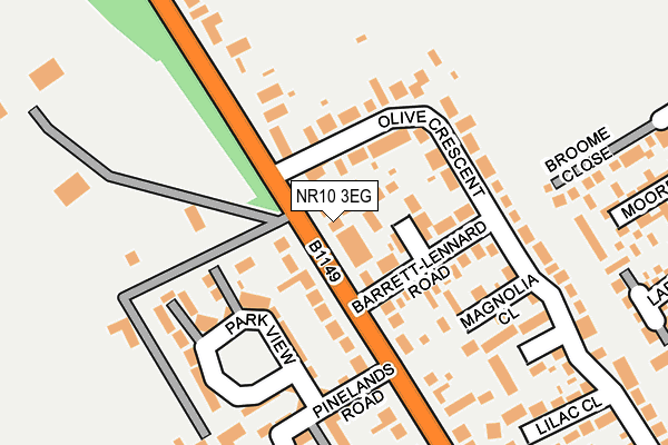 NR10 3EG map - OS OpenMap – Local (Ordnance Survey)