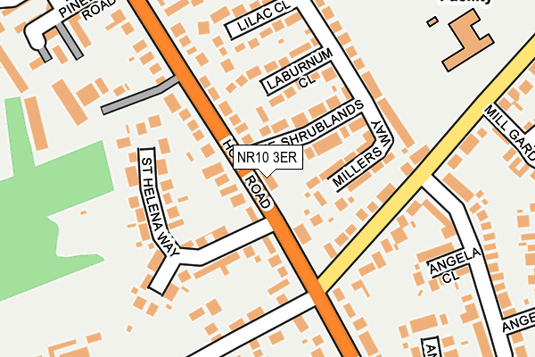 NR10 3ER map - OS OpenMap – Local (Ordnance Survey)