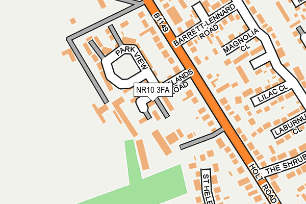NR10 3FA map - OS OpenMap – Local (Ordnance Survey)