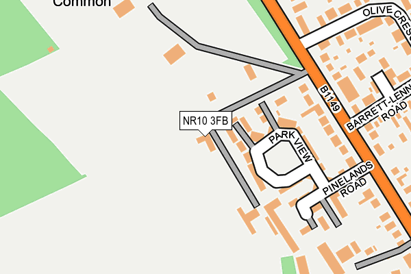 NR10 3FB map - OS OpenMap – Local (Ordnance Survey)