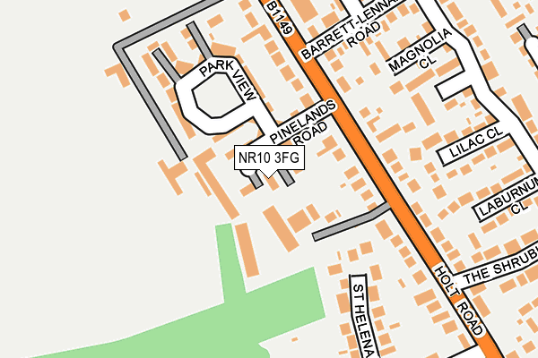 NR10 3FG map - OS OpenMap – Local (Ordnance Survey)